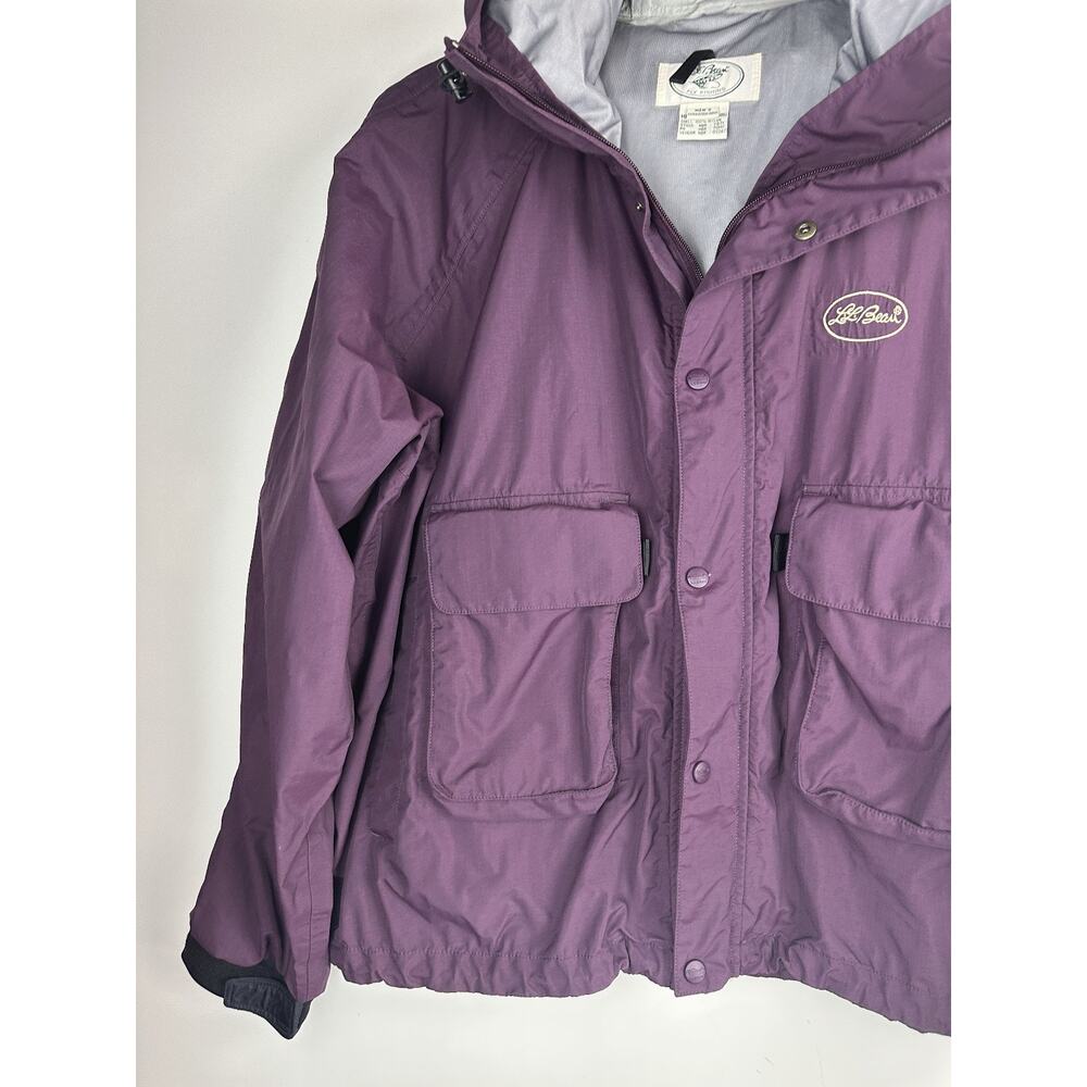Vintage LL Bean Fly Fishing Hooded Wading Full Zip Cursive Logo Jacket Men's XXL - Picture 3 of 13